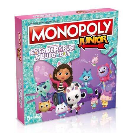 jocuri pentru copii de 5 ani in casa Monopoly junior Casa de Papusi a lui Gabby, 5 ani +, Winning Moves