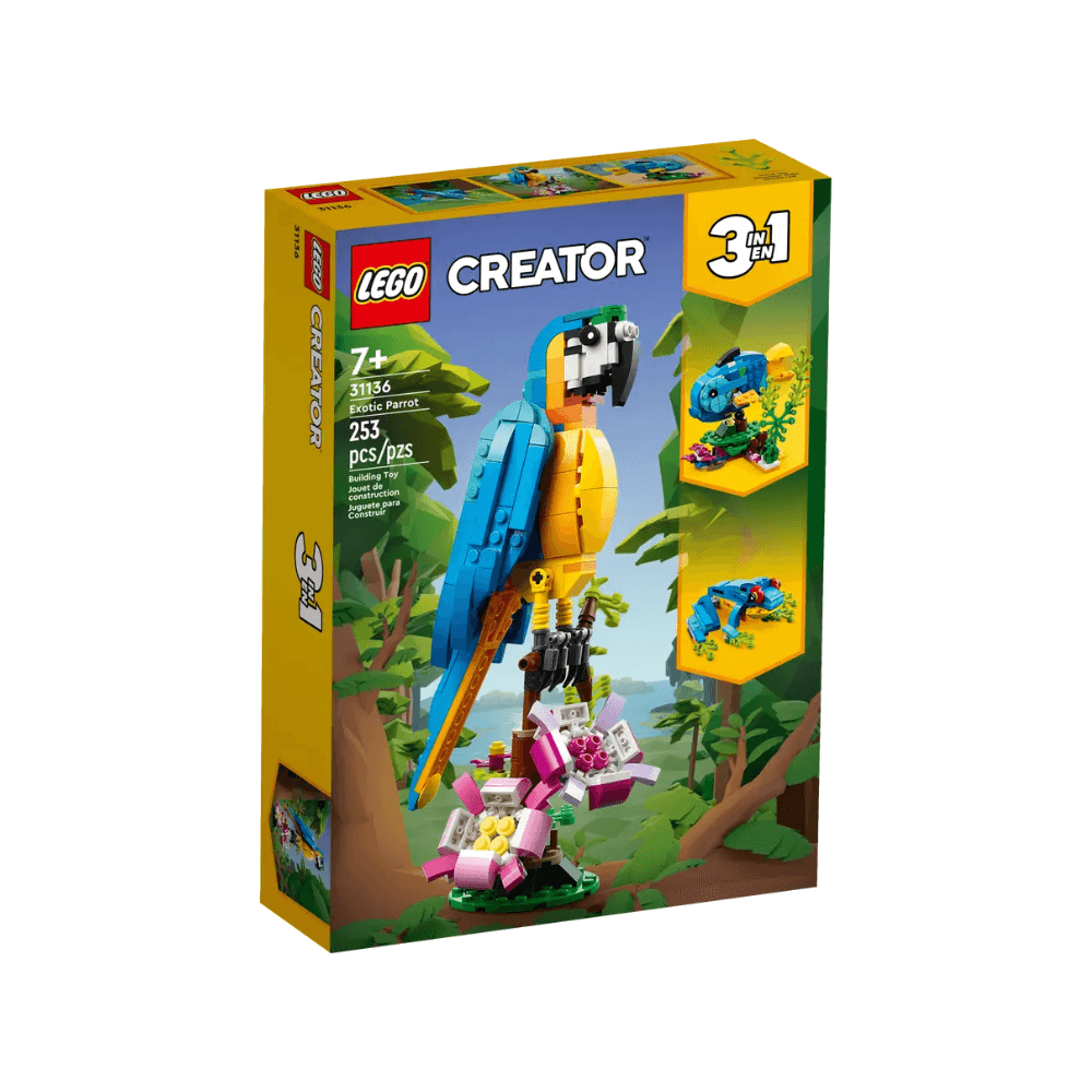 Papagal exotic 3 in 1 Lego Creator, 7 ani+, 31136, Lego
