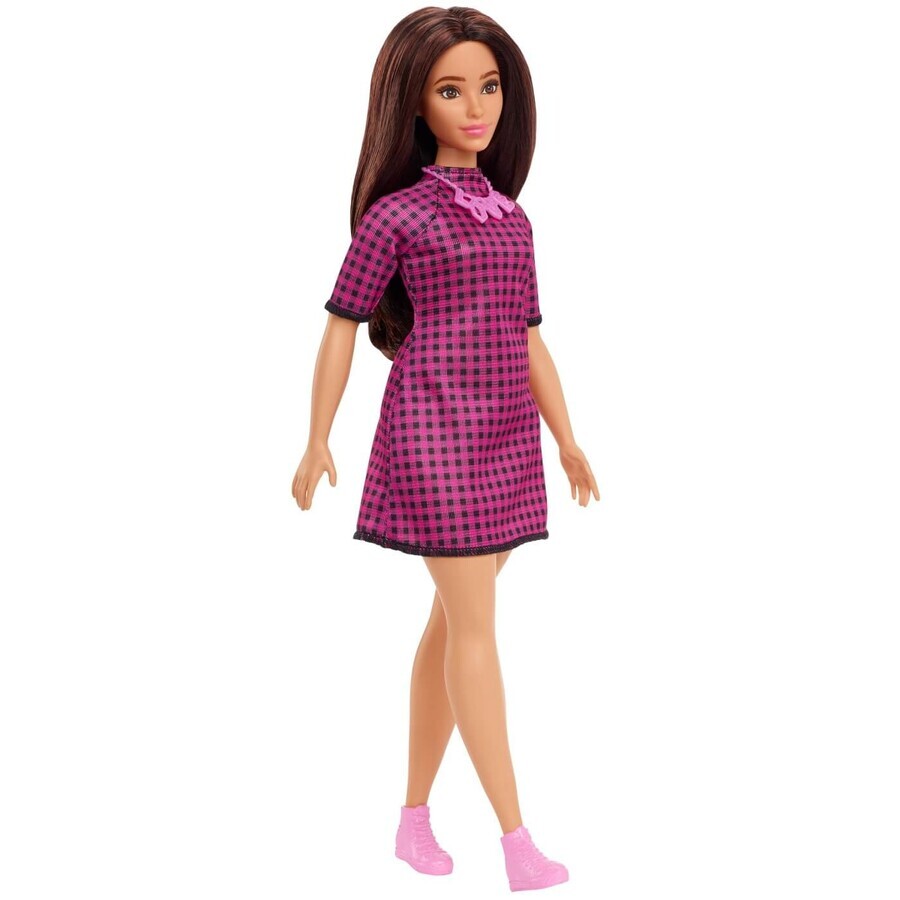 Papusa Barbie Fashionista, Satena cu rochie mov, Barbie