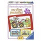 Puzzle excavator, tractor si basculanta, 3x6 piese, Ravensburger