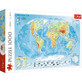Puzzle Harta fizica a lumii, 1000 de piese, Trefl