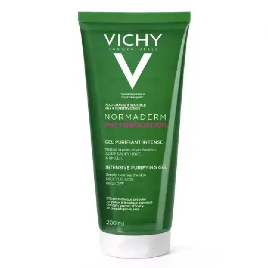 Vichy Normaderm Gel purificator pentru curățarea tenului, 200 ml