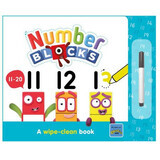 Carticica Scriu si Sterg de la 11 la 20, +3 ani, NumberBlocks