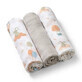 Set 3 scutece textile pentru copii, Gri, Babyono