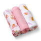 Set 3 scutece textile pentru copii, Roz, Babyono