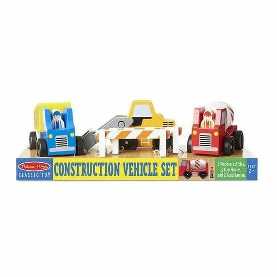 Set de joaca, vehicule la santier, +2 ani, Melissa& Doug