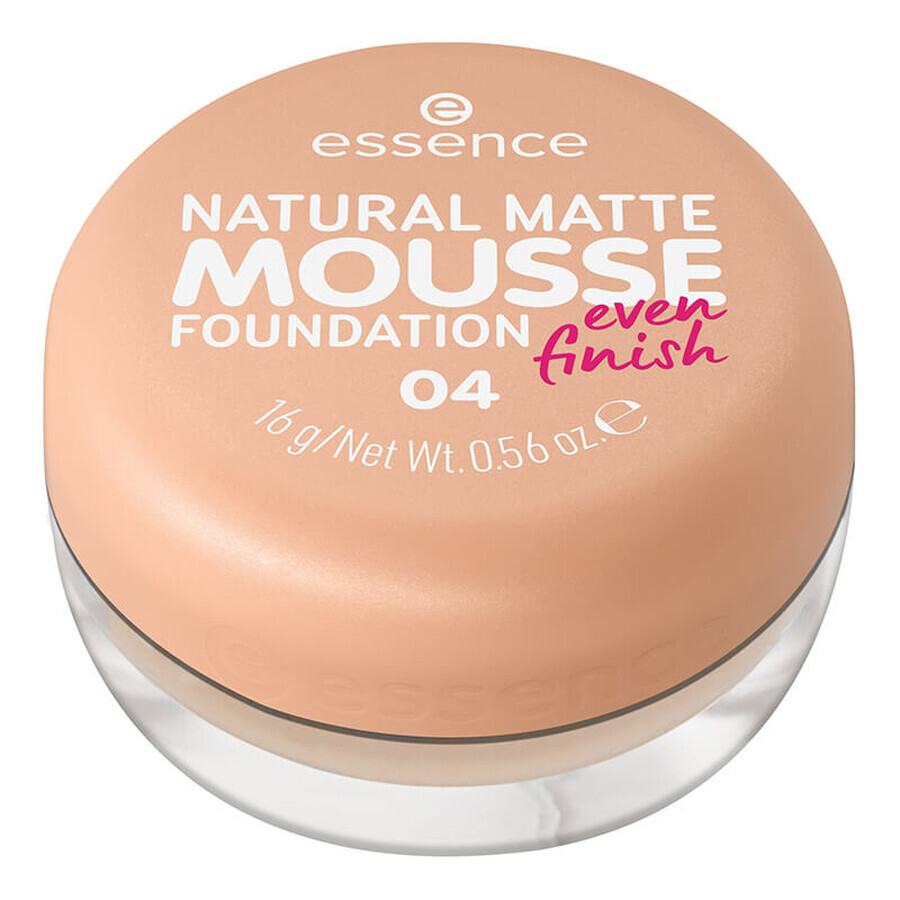 Fond de ten mat Natural Matte Mousse Foundation, 04, 16 g, Essence