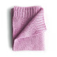 Paturica tricotata din bumbac Moss, 80x100 cm, Rosa, Tuxi Brands