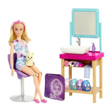 jocuri cu barbie la cumparaturi in mall Barbie la salonul de cosmetica, Barbie