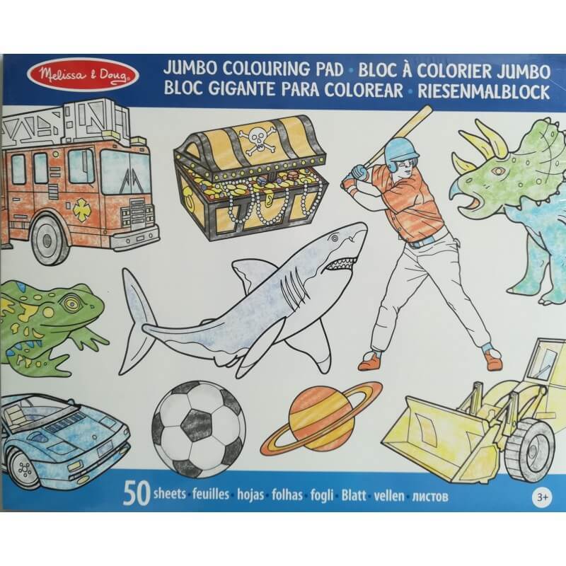 desene de colorat cu protejarea mediului inconjurator Caiet jumbo cu desene pentru colorat, Melissa & Doug