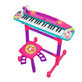 Keyboard cu microfon si scaunel Barbie, 3-7 ani, Reig