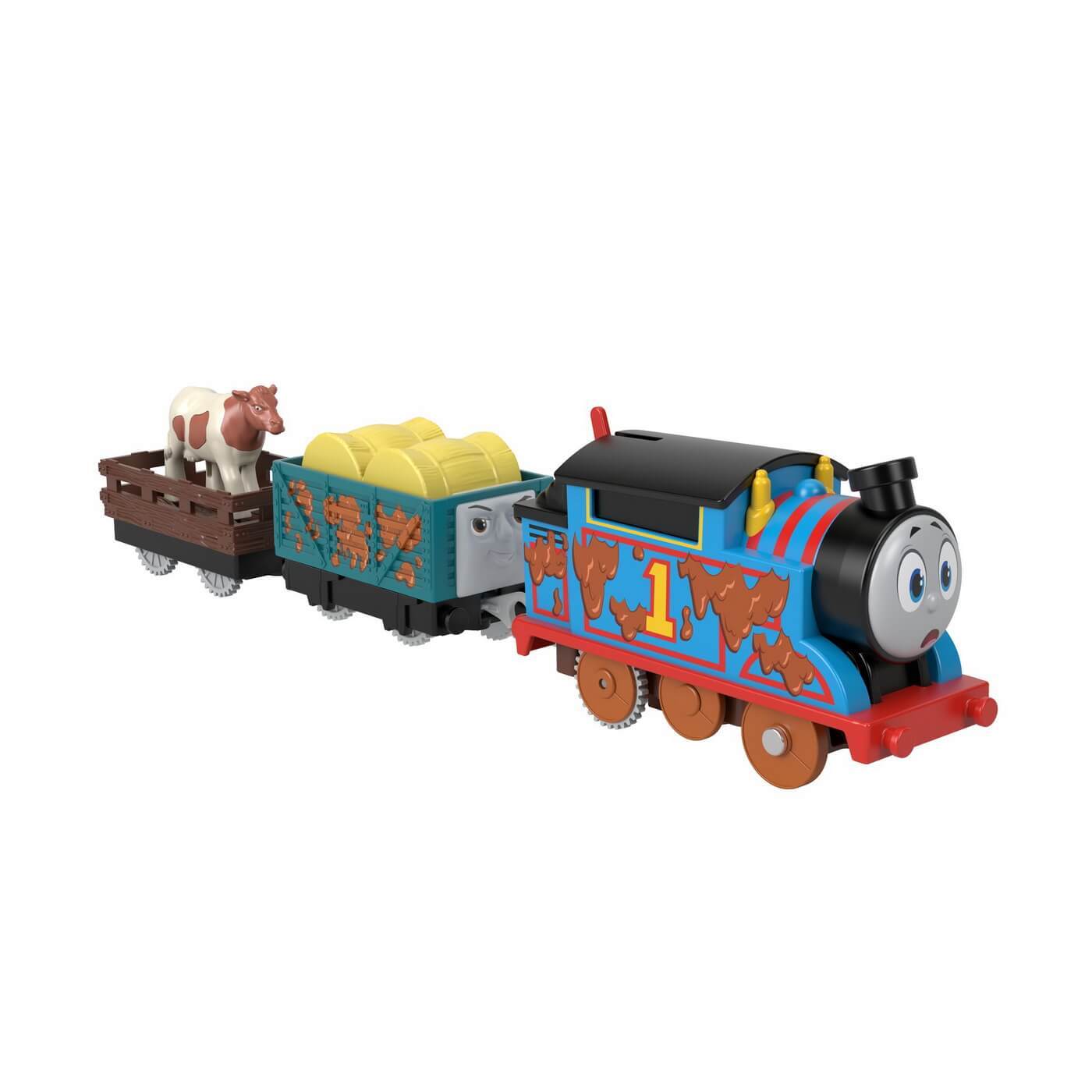personaje din locomotiva thomas și prietenii săi Locomotiva motorizata Thomas cu 2 vagoane, +3 ani, Thomas & Friends