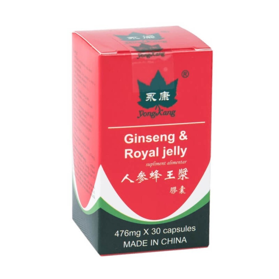 Ginseng + Royal Jelly, 30 capsule, Yongkang International China recenzii