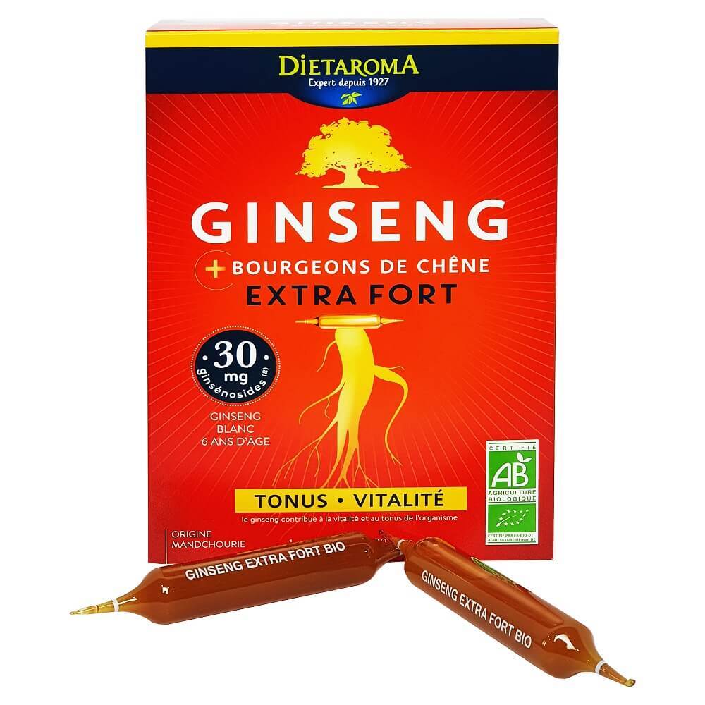 extract de scortisoara ginseng crom si zinc Ginseng Extract de rădăcină de Ginseng, 20 fiole, Laboratoires Dietaroma