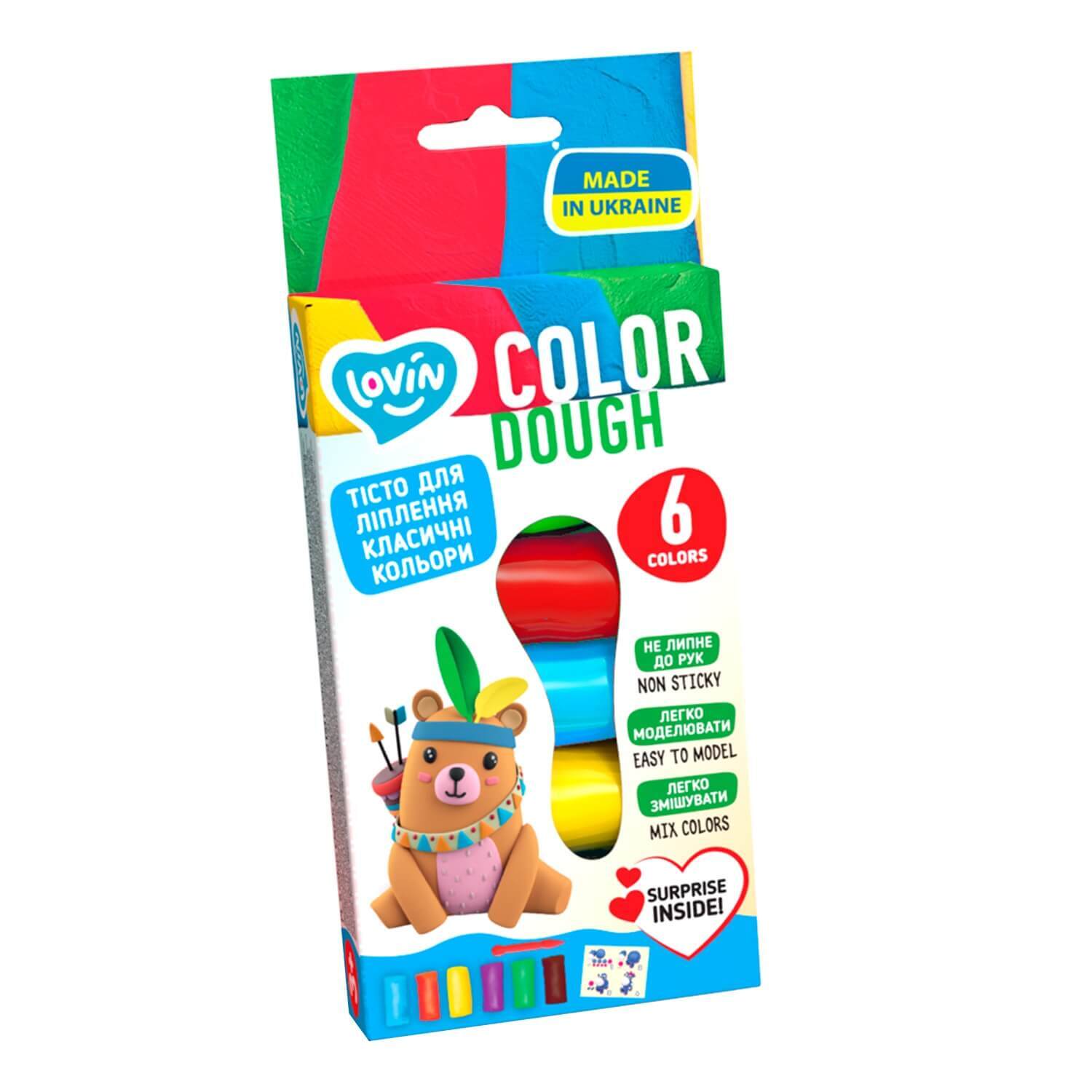 Plastilina Color Dough Lovin\'Do, +3 ani, 6 culori, Okto