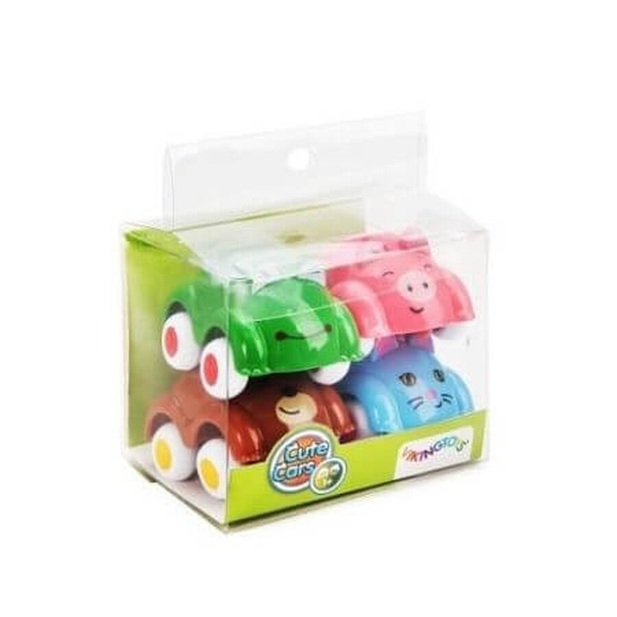 Set 4 masinute animale Cute Cars, Viking Toys