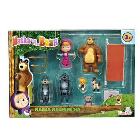 desene cu masha și ursul în română Set 7 figurine Masha, + 3 ani, Masha and the Bear