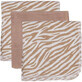 Set museline din bumbac Blush &amp; Blossom, 30 x 30 cm, Zebra, 3 bucati, Tryco