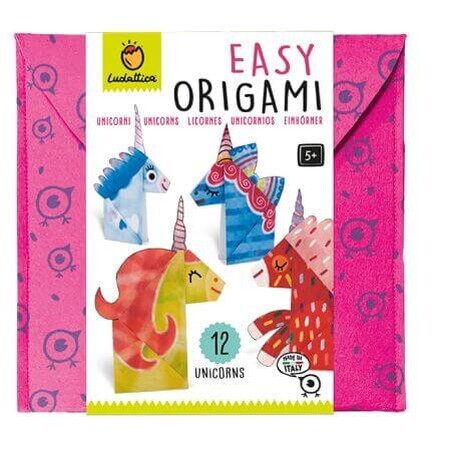 Set origami pentru incepatori Unicorni, +5 ani, Ludattica