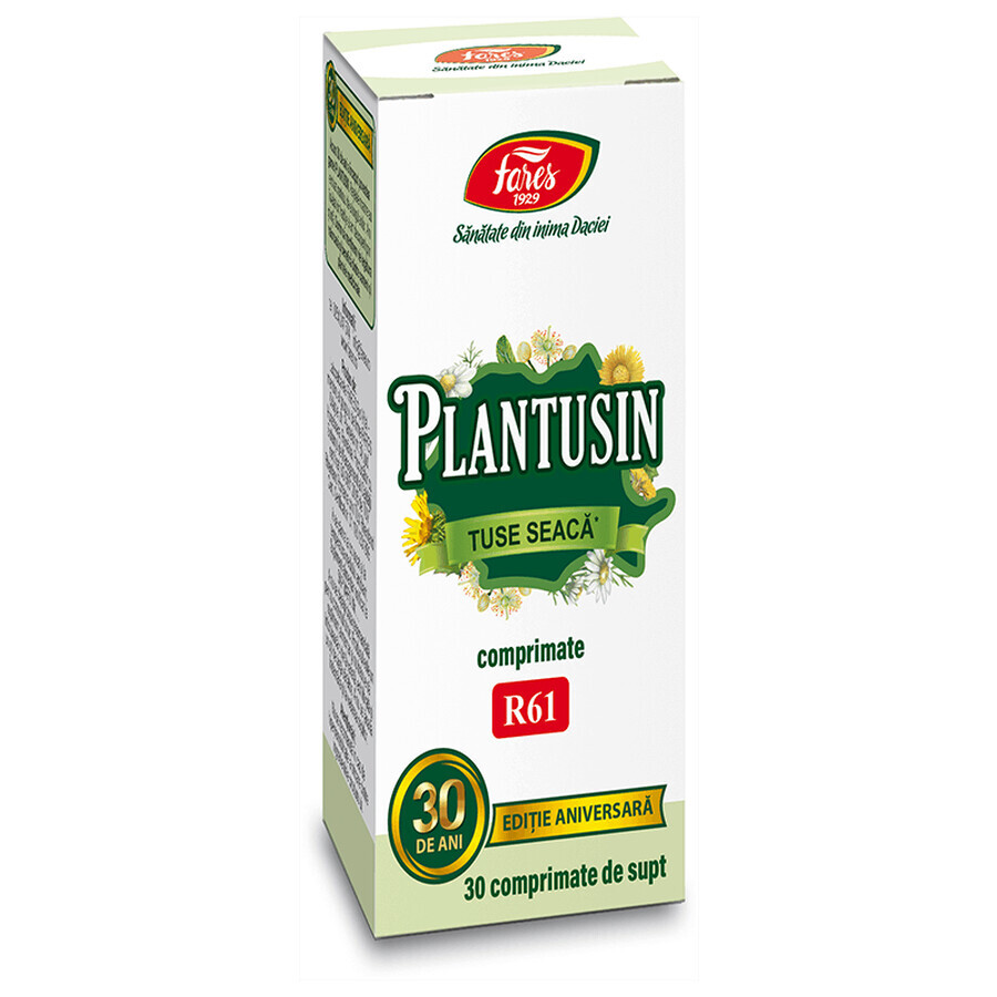 Plantusin Dry Cough R61, 30 sucking tablets, Fares