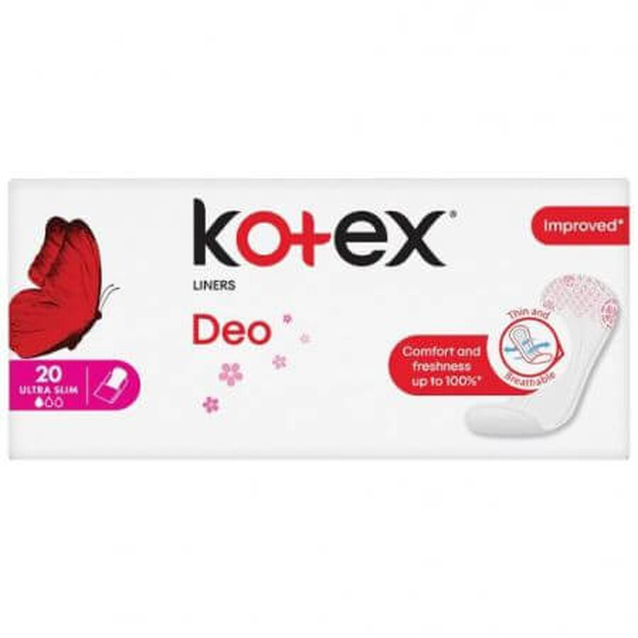 Absorbante zilnice Ulta Slim Deo, 20 bucati, Kotex