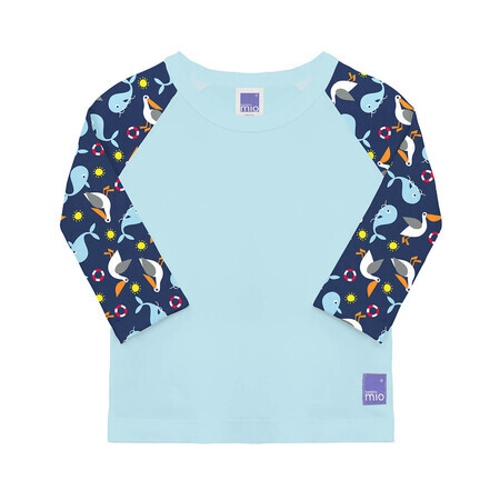 Bluza pentru plaja cu protectie UV Nautical, Marimea S, 1 buc, Bambino Mio