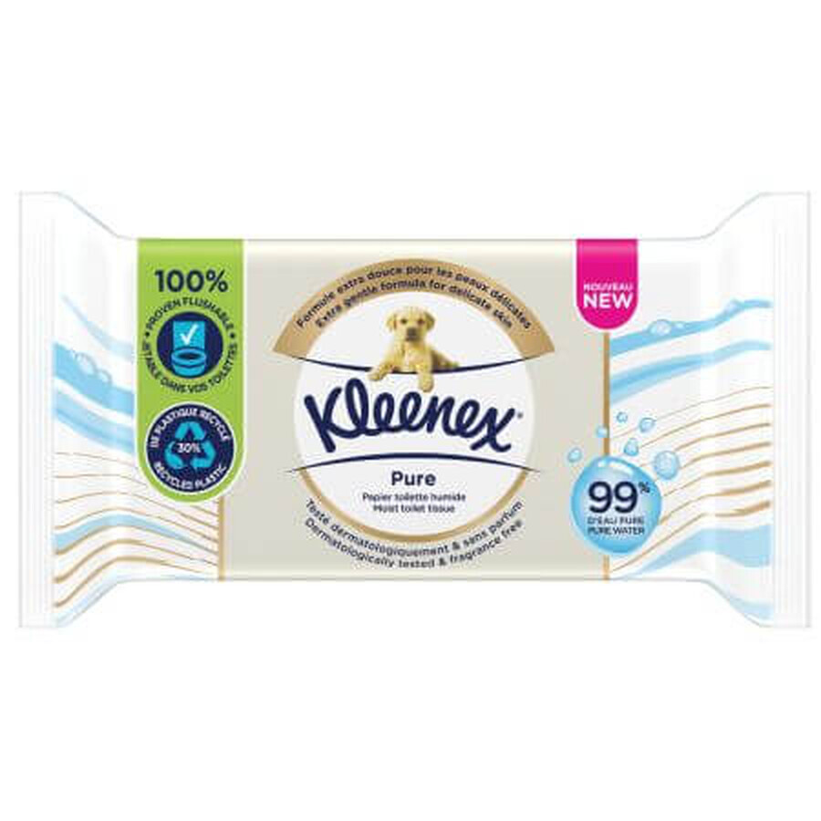 Hartie igienica umeda Skin Pure, 38 bucati, Kleenex