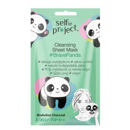 Masca de fata pentru curatare BravePanda, 15 ml, Selfie Project