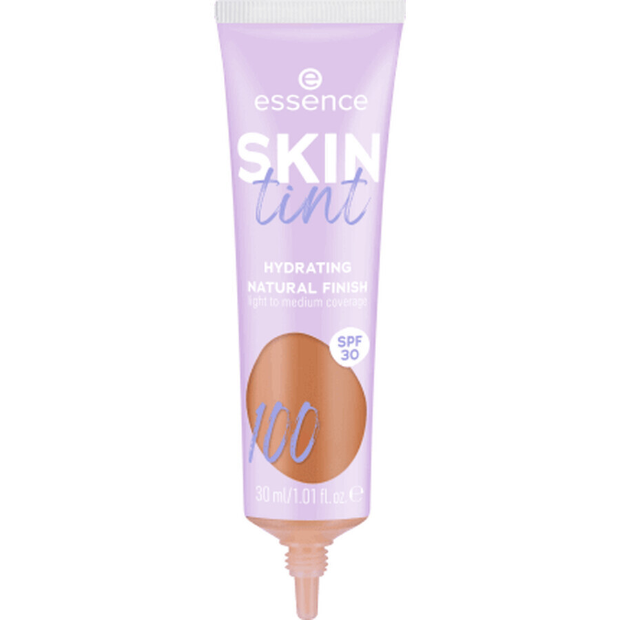 Nuantator pentru piele Skin Tint, Hydrating Natural Finish 100, 30 ml, Essence