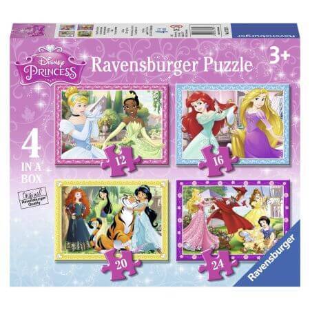 puzzle copii 3 4 ani online gratis Puzzle Printesele Disney, + 4 ani, 4 puzzle-uri, Ravensburger