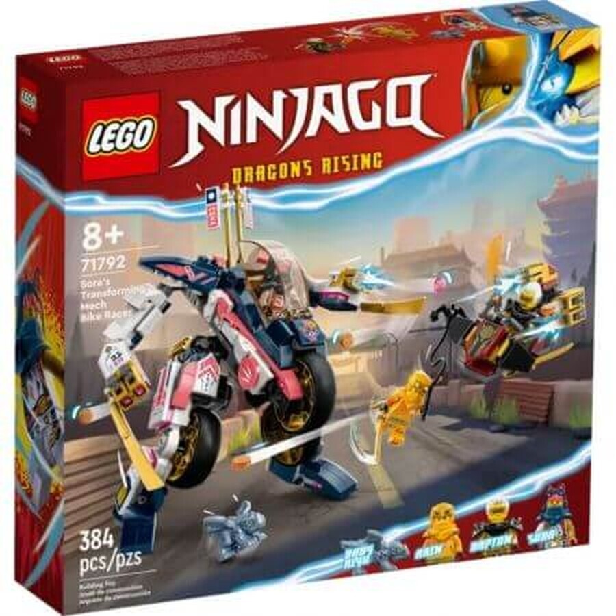 Set de creatie Motocicleta de viteza robot transformator al Sorei Lego Ninjago, +8 ani, 71792, Lego