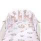 Set lenjerie de pat cu protectie laterala, 120x60 cm, Caprioara, Amy