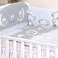 Set lenjerie de pat cu protectie laterala, Teddy Bear, 120 x 60 cm, Amy
