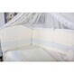 Set lenjerie pentru patut cu baldachin Cream, 11 piese, albastru,120&#215;60 cm, MyKids