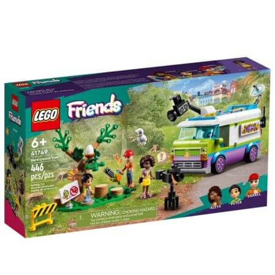 Studioul mobil de stiri Lego Friends, 6 ani +, 41749, Lego