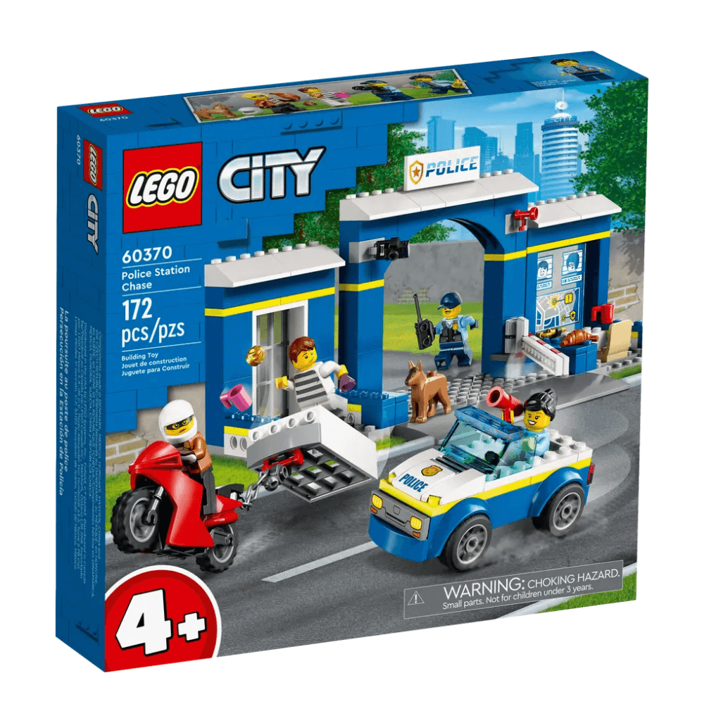 jocuri cu masini de politie in urmarire Urmarire la sectia de politie Lego City, 4 ani+, 60370, Lego