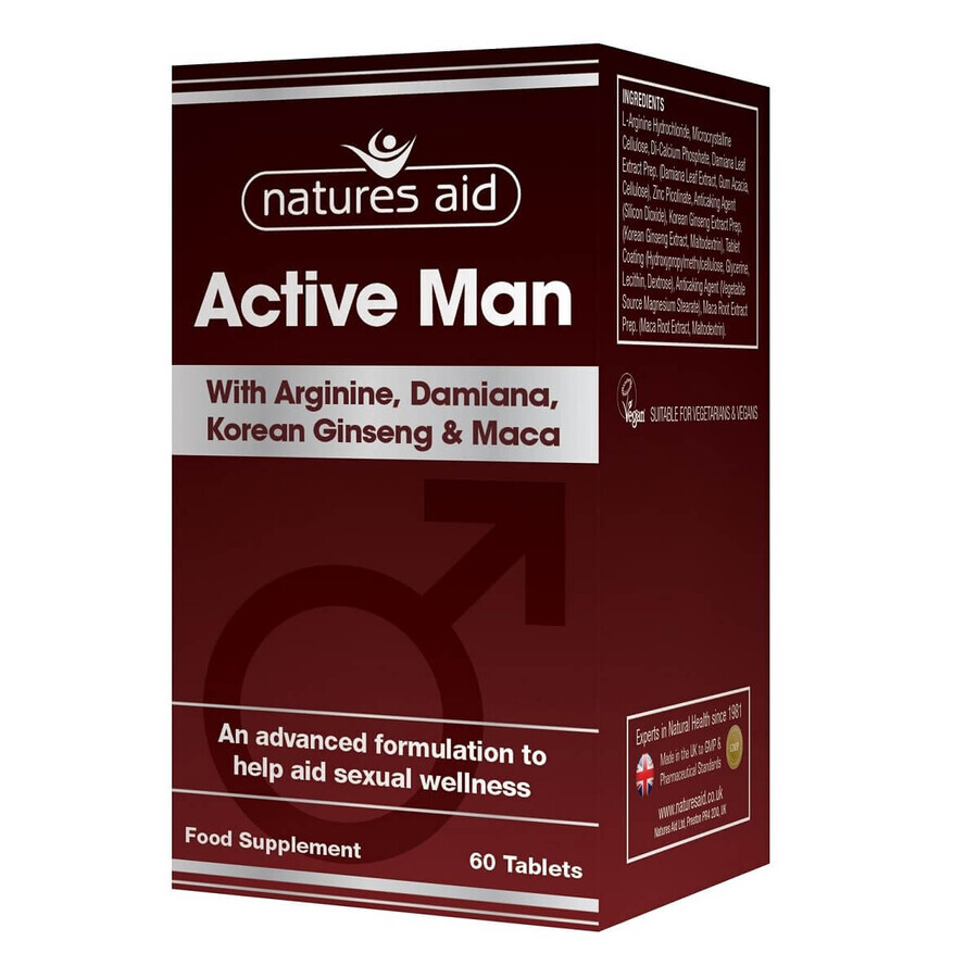 Active Man, 60 tablete, Natures Aid