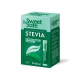 Indulcitor natural Sweet&amp;Safe Stevia, 40 plicuri, Sly Nutritia