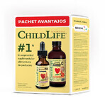 Kit de imunitate pentru copii Vitamin C ChildLife, 118.5 ml + Vitamin D3 ChildLife, 29.60 ml, Secom