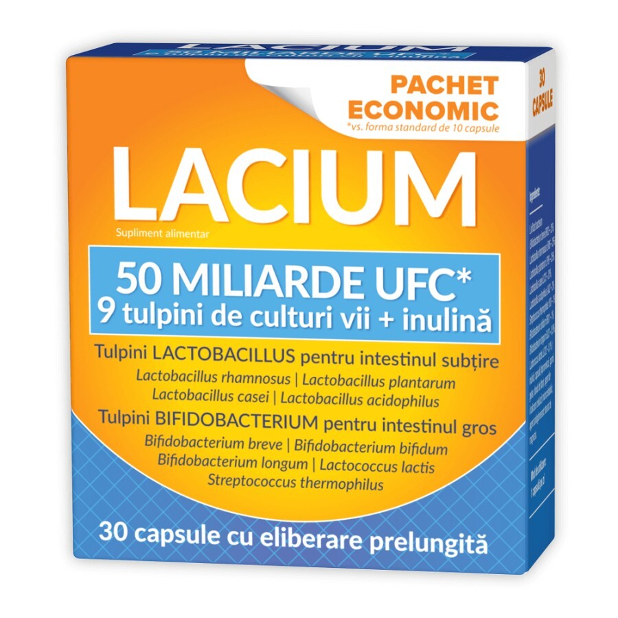 Lacium 50 miliarde UFC, 30 capsule, Natur Produkt recenzii