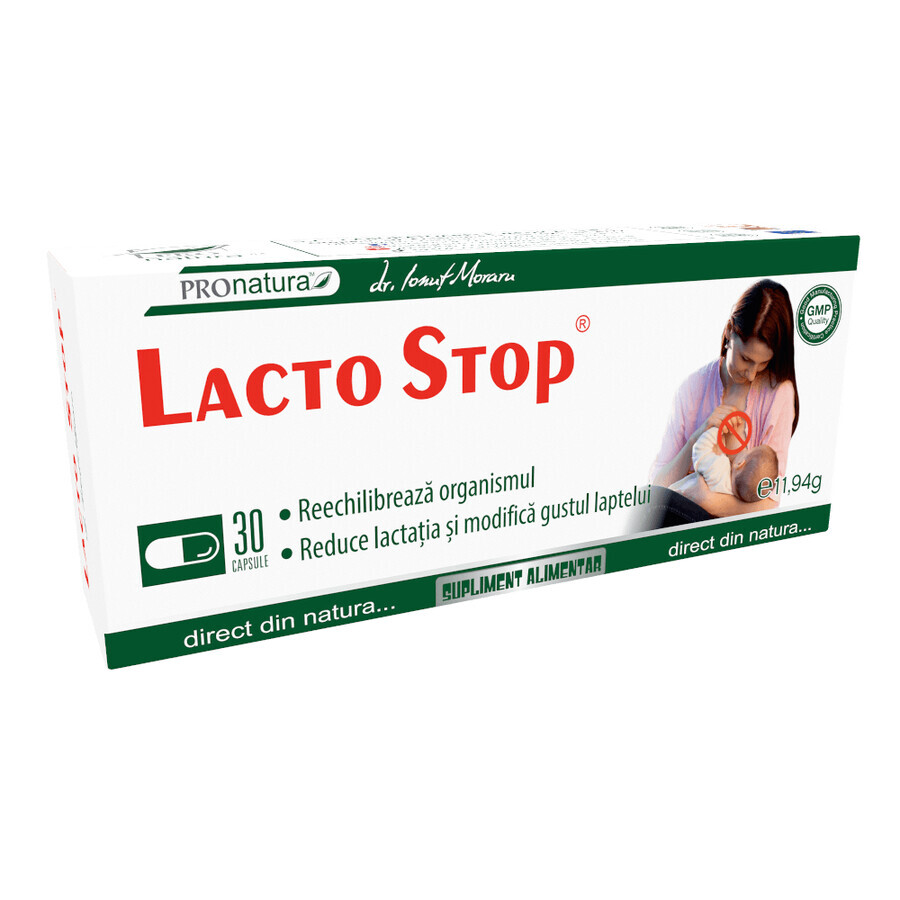 Lacto Stop, 30 capsule, Pro Natura