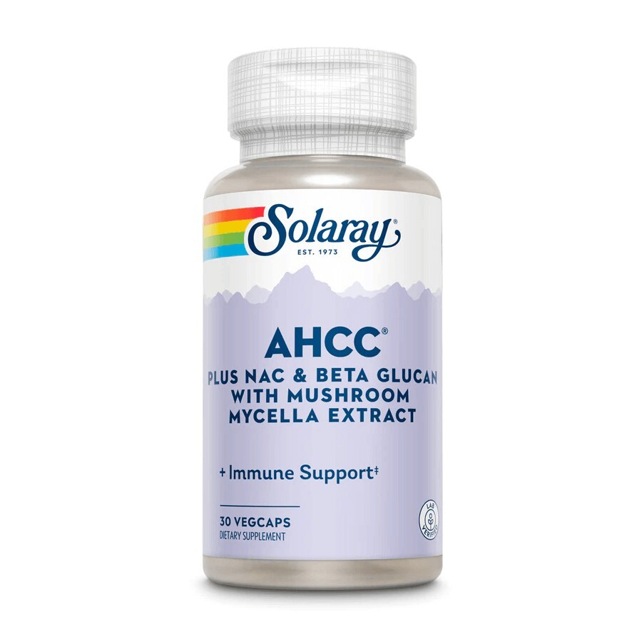 AHCC plus NAC & Beta Glucan Solaray, 30 tablete, Secom recenzii