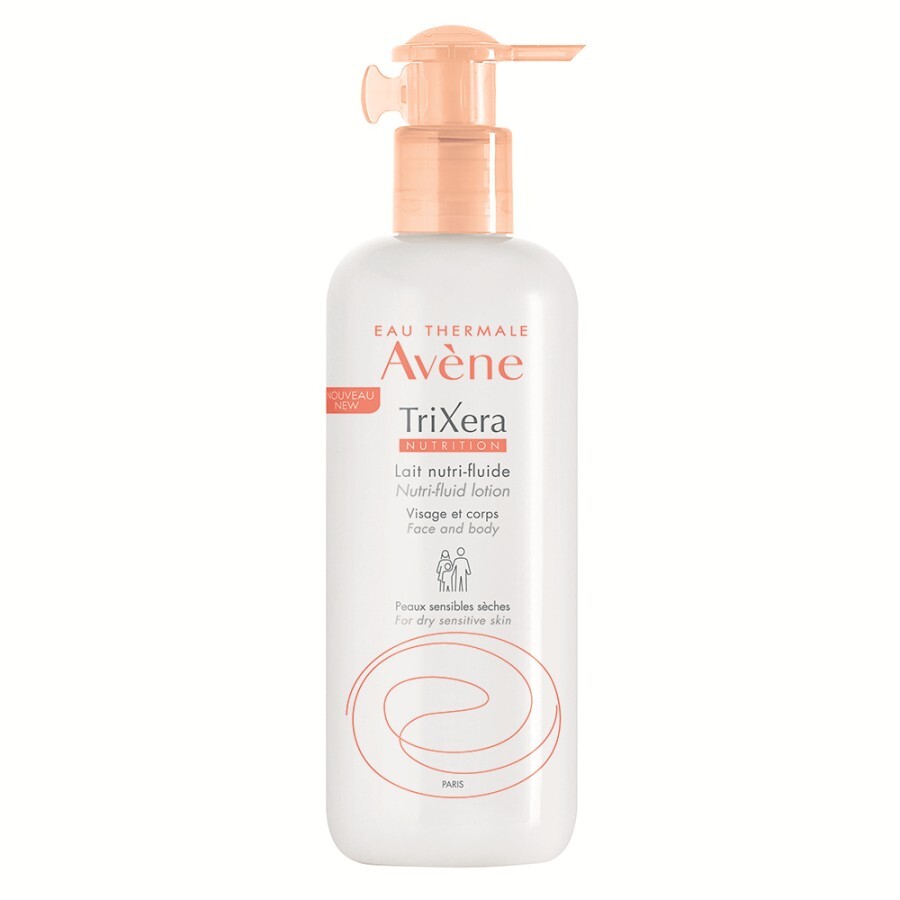Lapte hidratant pentru piele sensibila si uscata TriXera Nutrition, 400 ml, Avene