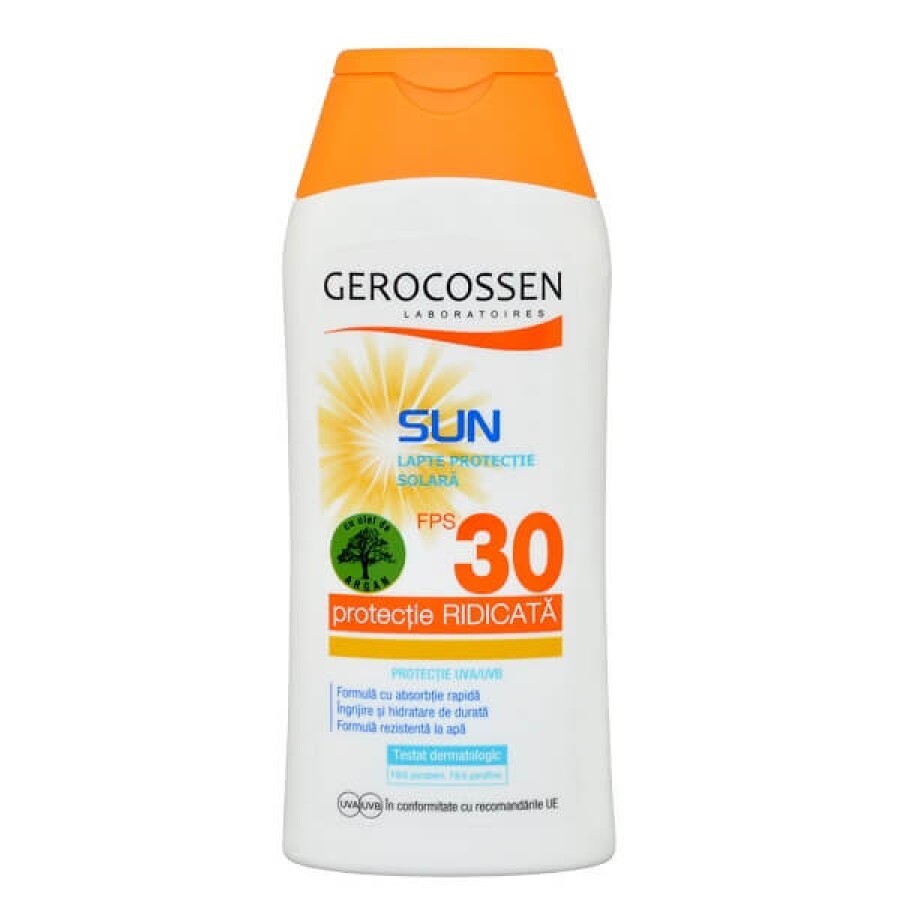 Lapte pentru protectie solara SPF 30, 200 ml, Gerocossen