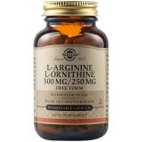 L-Arginina L-Ornitină 500 mg/250 mg, 50 capsule, Solgar