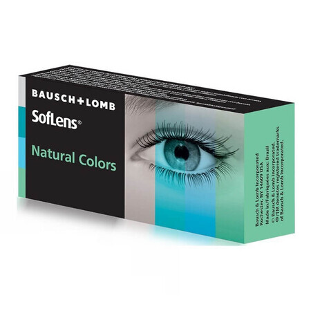 Lentile de contact cosmetice SofLens Natural Colors, -03.00, Nuanta Topaz, 2 lentile, Bausch   Lomb