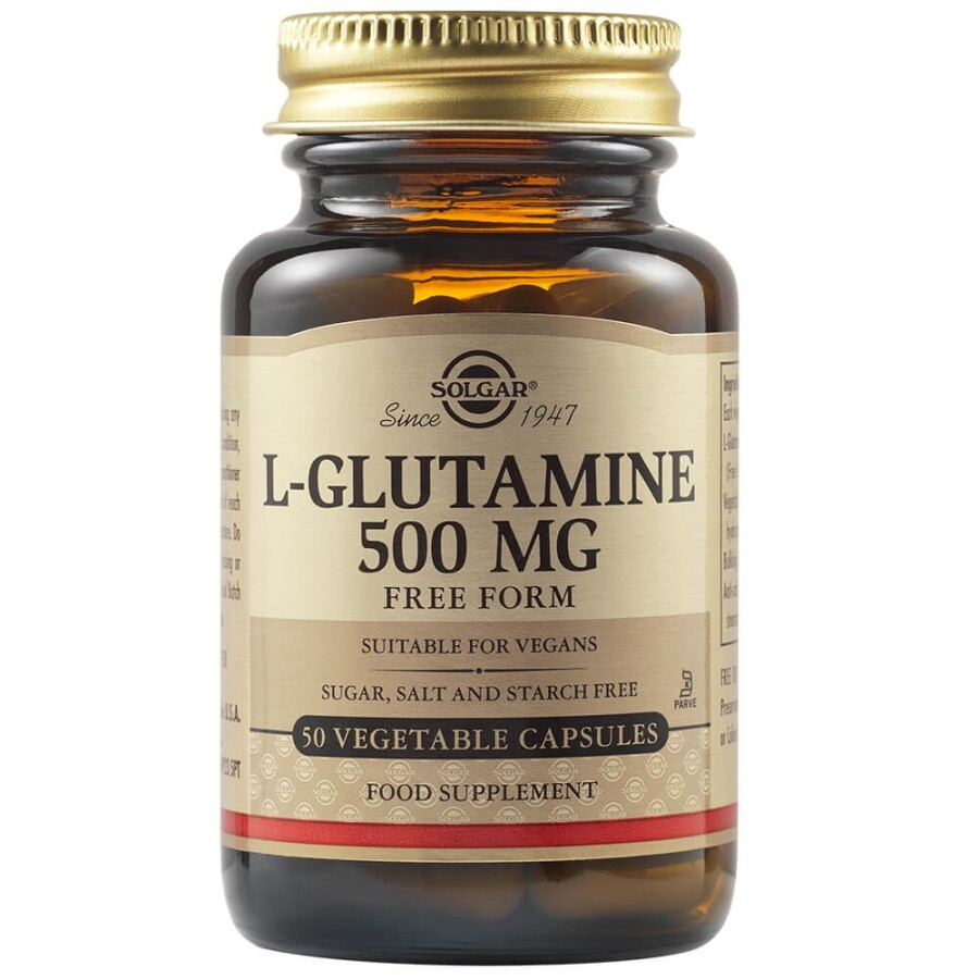 L-Glutamina 500 mg, 50 capsule, Solgar recenzii