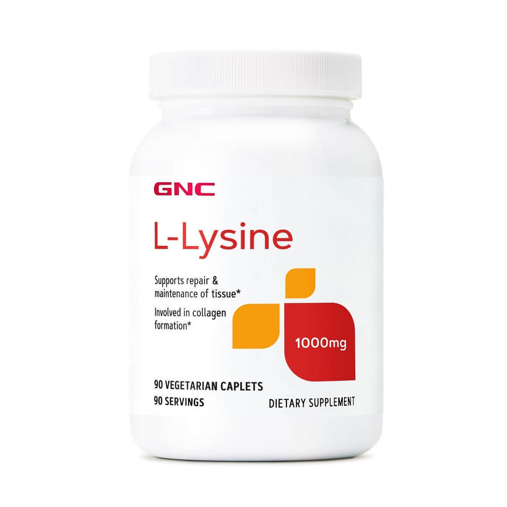 L-Lysine 1000 mg (010414), 90 tablete, GNC Mama-si-copilul 2022