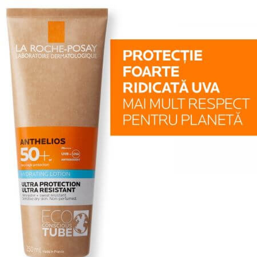 La Roche-Posay Anthelios Loțiune de protecție solară pentru față și corp SPF 50+  Eco Tube, 250 ml