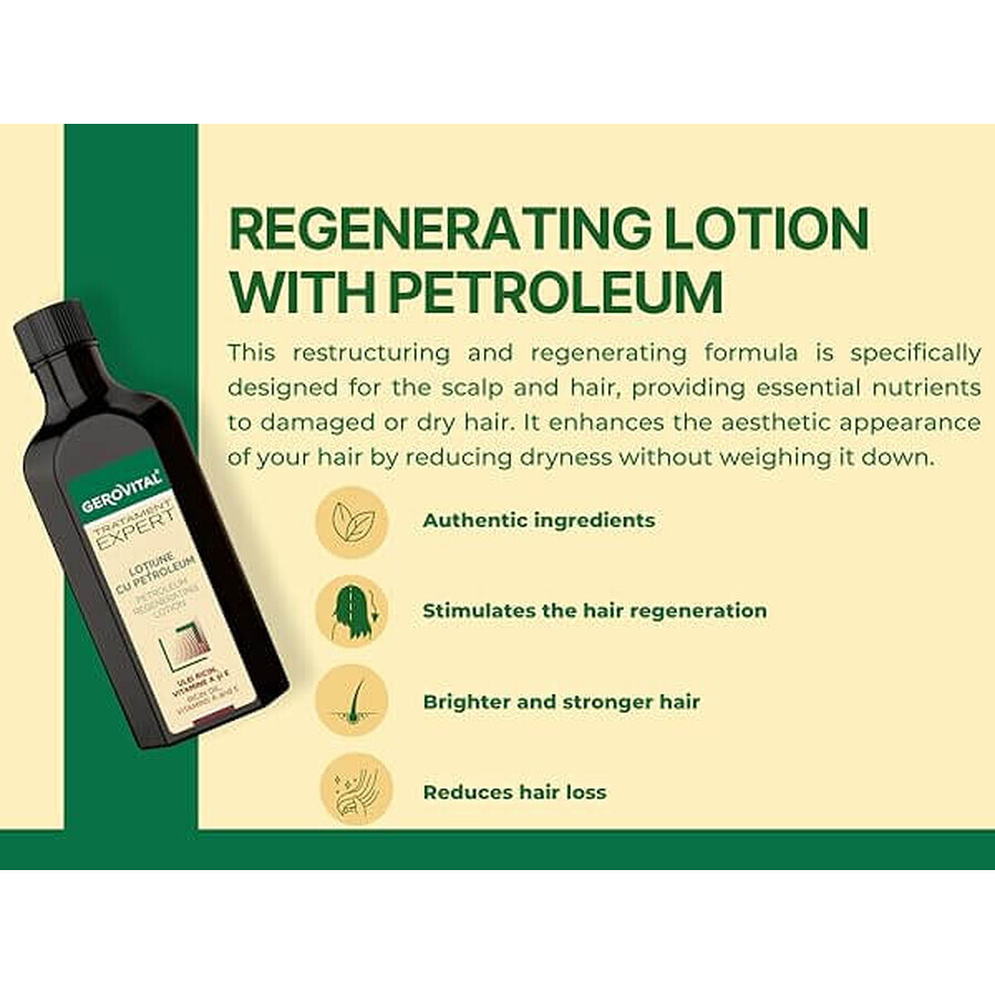 Lotiune cu petroleum Gerovital Tratament Expert, 100 ml, Farmec